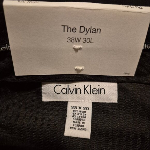 Calvin Klein men's size 38" x 30" black pants, The Dylan tailored fit, NWT - Picture 4 of 8